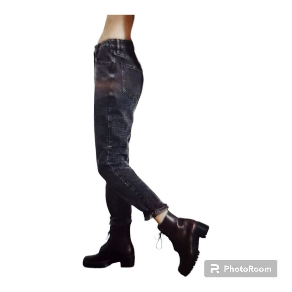 Pacsun 100% Cotton Mom Jeans-Faded Black Rigid Denim-27-90s Grunge-Retro Style